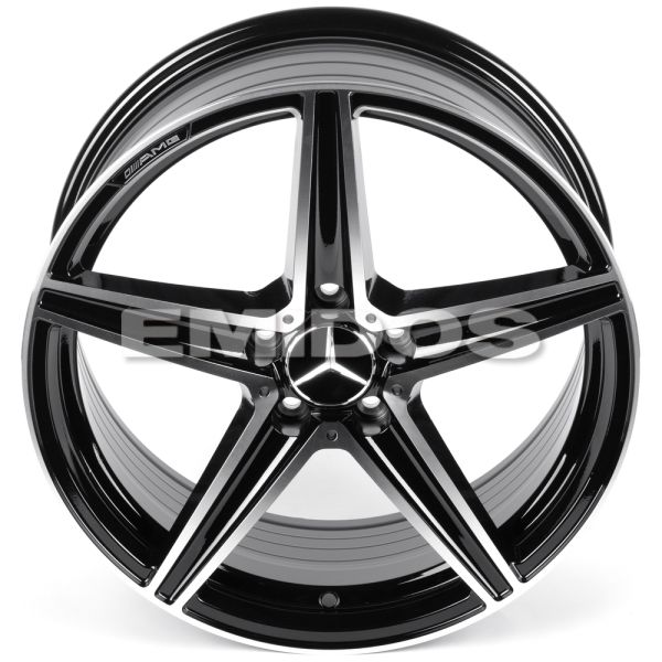 ЛИТЫЕ ДИСКИ 82330 MERCEDES-BENZ XF012-CT492 18 J8 ET38 5X112 66.45 ЧЁРНЫЙ ГЛЯНЦЕВЫЙ + ПОЛИРОВАННЫЕ С