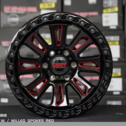 MAT Offroad 8997 Red Gloss Black w/ Milled Spokes 6x139.7 18R 8.5 67,1 12