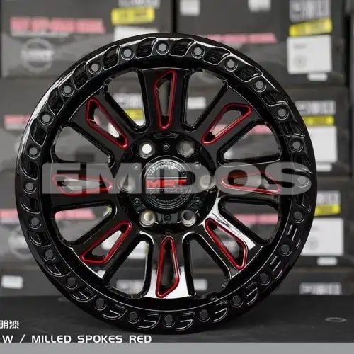 MAT Offroad 8997 Red Gloss Black w/ Milled Spokes 6x139.7 18R 8.5 67,1 12