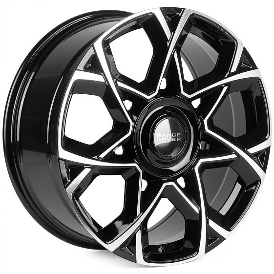 Комплект дисков 28558/21/72.56/Черный + Полированные Спицы