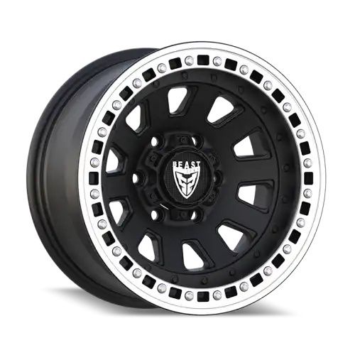 BEAST 9602 Matte Black/Machined lip 6x139.7 17R 8.5 106,1 12
