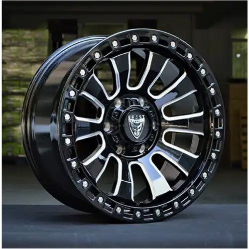 BEAST 9605 Gloss Black w/ Milled Spokes 5x150 18R 8.5 110 20