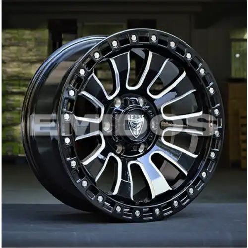 BEAST 9605 Gloss Black w/ Milled Spokes 6x139.7 18R 8.5 77,8 12