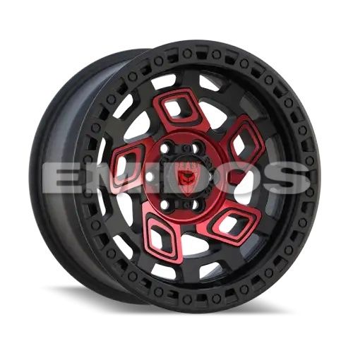 BEAST 9606 Matte Black w/ Red Face 6x139.7 17R 8 106,1 0