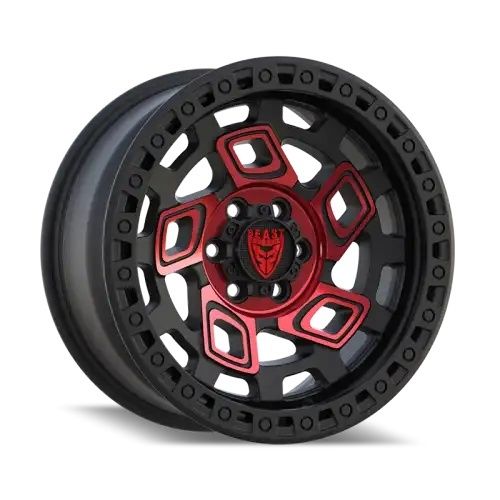 BEAST 9606 Matte Black w/ Red Face 5x150 20R 10 110 -18