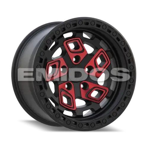 BEAST 9616 Matte Black w/ Red Face 6x139.7 17R 8.5 110 -12