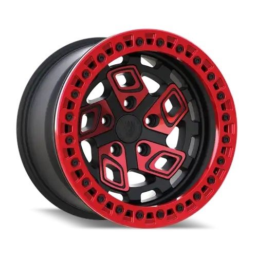BEAST 9616B Matte Black w/ Red Face 5x127 17R 9 71,56 -12