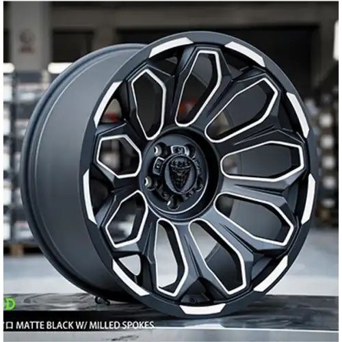 BEAST 9628D Matte Black w/ Milled Spokes 5x114.3 20R 10 67,1 -18