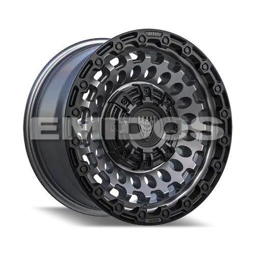 BEAST 9700 Matte gunmetal/W Black Lip Edge 6x139.7 17R 8.5 100,1 0