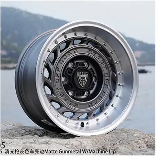 BEAST 9705 Matte Gunmetal/Machined lip 6x139.7 18R 8.5 93,1 0