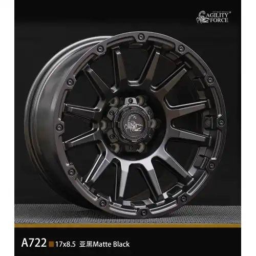 Agility Force A722 Matte Black 6x139.7 18R 8.5 100,1 0