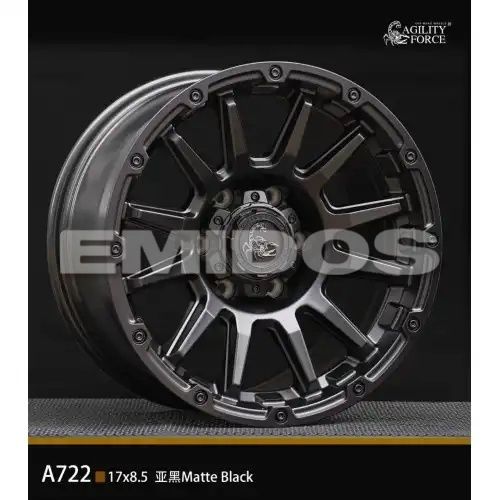 Agility Force A722 Matte Black 6x139.7 18R 8.5 100,1 0