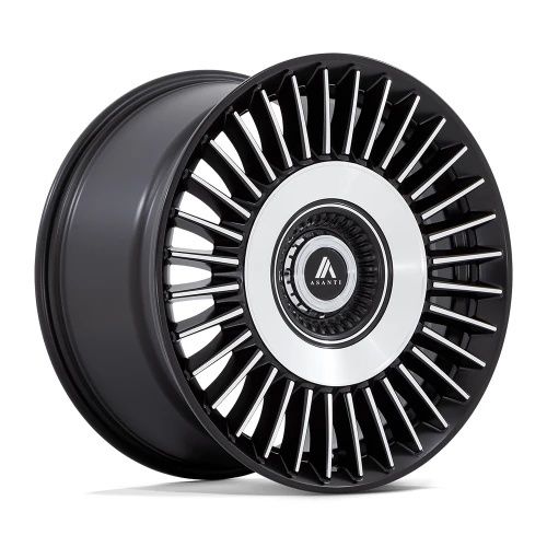 Asanti Black Label AB040 TIARA SATIN BLACK BRIGHT MACH FACE 5x115/120 22R 9 74.1 15