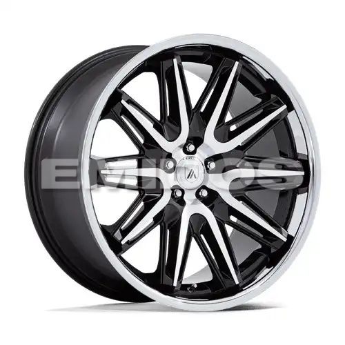 Asanti Black Label AB047 IMPERATOR GLOSS BLACK MACHINED W/ SS LIP 5x120 22R 10.5 72.56 38