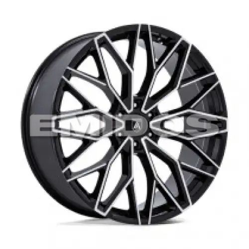 Asanti Black Label AB050 MOGUL 6 GLOSS BLACK W/ MACHINED FACE 6x135 22R 9.5 87.1 25