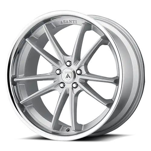 Asanti Black Label ABL-23 SIGMA BRUSHED SILVER W/ CHROME LIP 5x120 22R 10.5 74.1 35