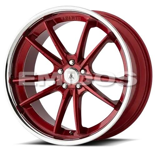 Asanti Black Label ABL-23 SIGMA CANDY RED W/ CHROME LIP 5x114.3 22R 9 72.6 32