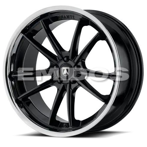 Asanti Black Label ABL-23 SIGMA GLOSS BLACK W/ CHROME LIP 5x115 22R 9 72.56 15