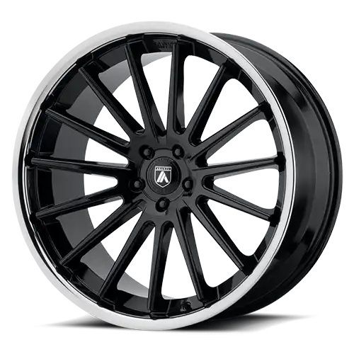 Asanti Black Label BETA GLOSS BLACK W/ CHROME LIP 5x120 22R 10.5 74.1 35