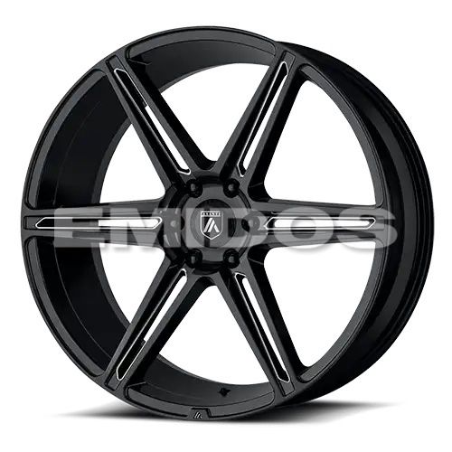 Asanti Black Label ALPHA 6 GLOSS BLACK MILLED 6x139.7 22R 10 100.5 30
