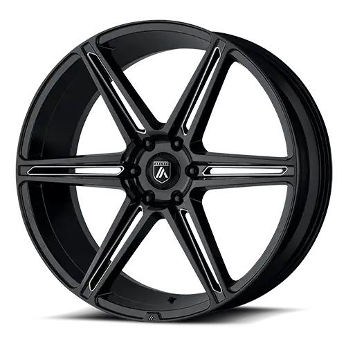 Asanti Black Label ALPHA 6 GLOSS BLACK MILLED 6x139.7 24R 10 100.5 30