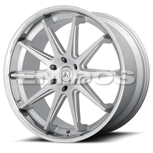 Asanti Black Label EMPEROR BRUSHED SILVER W/ CHROME LIP 6x135 22R 10 87.1 30