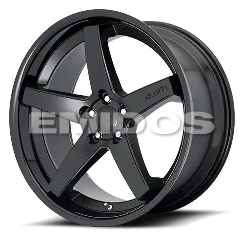 Asanti Black Label ABL31 REGAL SATIN BLACK W/ GLOSS BLACK LIP 5x115 20R 10.5 72.56 20
