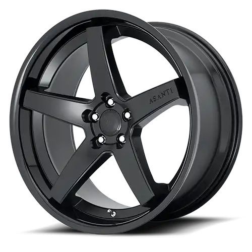 Asanti Black Label ABL31 REGAL SATIN BLACK W/ GLOSS BLACK LIP 5x114.3 22R 10.5 72.56 35