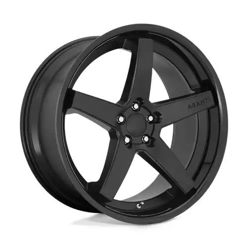 Asanti Black Label ABL31 REGAL SATIN BLACK W/ GLOSS BLACK LIP 5x112 22R 9 72.6 25