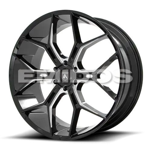 Asanti Black Label ABL-38 MONARCH TRUCK GLOSS BLACK MILLED 6x120 22R 9.5 66.9 20