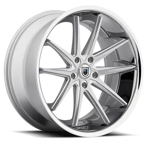 Asanti Black Label ABL-5 ALTAIR SILVER MACHINED W/ SS LIP 5x114.3 20R 10 74.1 45
