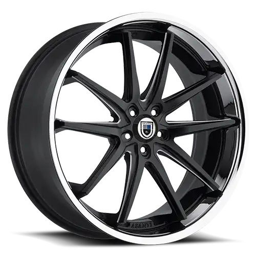 Asanti Black Label ABL-5 ALTAIR MATTE BLACK MILLED W/ SS LIP 5x120 22R 9 74.1 15
