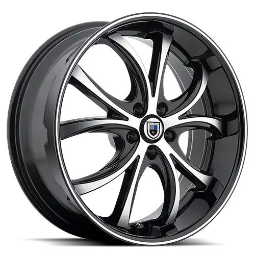 Asanti Black Label ABL-8 ELEKTRA MACHINED FACE W/ BLACK LIP 5x112 22R 10 74.1 38