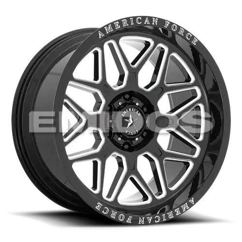 American Force AC001 RUSH GLOSS BLACK MILLED 6x135 20R 10 87.1 -18