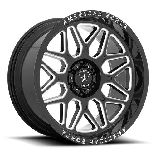 American Force AC001 RUSH GLOSS BLACK MILLED 6x139.7 22R 10 106.1 -18