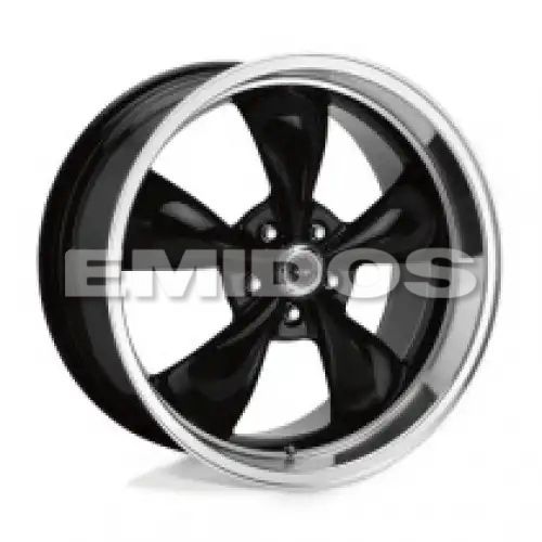 American racing AR105 TORQ THRUST M GLOSS BLACK W/ MACHINED LIP 5x114.3 18R 9 72.56 34