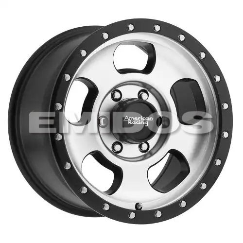 American racing AR969 ANSEN OFFROAD SATIN BLACK MACHINED W/ SATIN BLACK RING 8x165.1 16R 8 130.81 BNK
