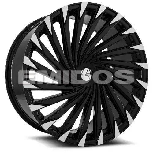 Azara AZA-501 Gloss Black & Machined 5x108/114.3 20R 8.5 74.1 35
