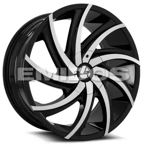 Azara AZA-503 Gloss Black & Machined 6x135 24R 9 87.1 30
