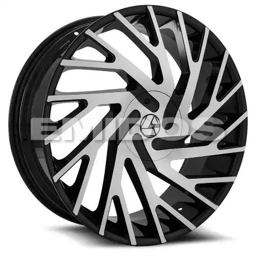 Azara AZA-505 Gloss Black & Machined 5x114.3/120 20R 8.5 74.1 35