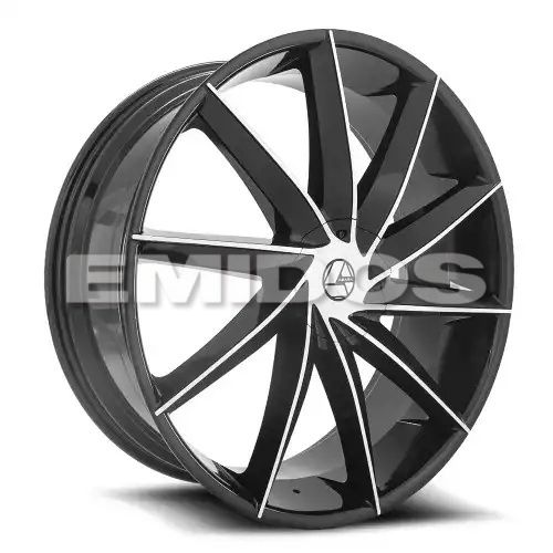 Azara AZA-506 Gloss Black & Machined 5x115/120 28R 9.5 78.1 15