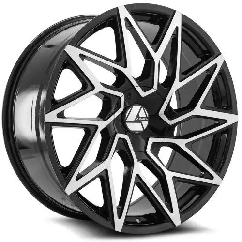 Azara AZA-511 Gloss Black & Machined 5x135 22R 9.5 78.1 25