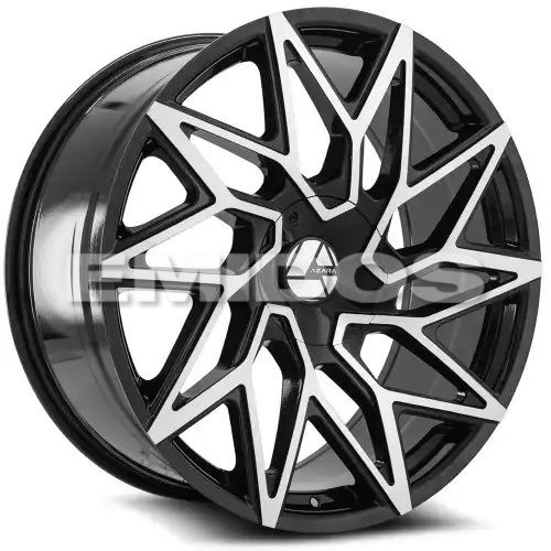 Azara AZA-511 Gloss Black & Machined 5x135 22R 9.5 78.1 25