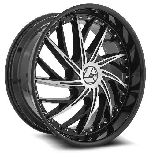 Azara AZA-516 Gloss Black & Machined 5x114.3/120 22R 8.5 74.1 38
