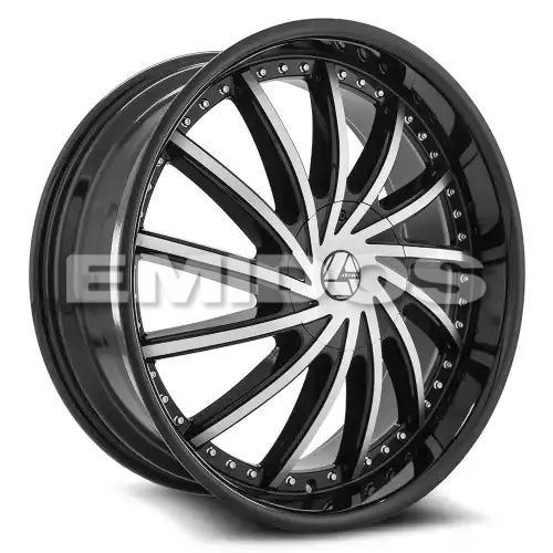 Azara AZA-517 Gloss Black & Machined 5x115/139.7 24R 9 78.1 18