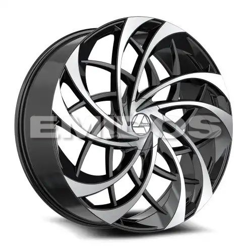 Azara AZA-540 Gloss Black & Machined 5x112/114.3 18R 8 74.1 35