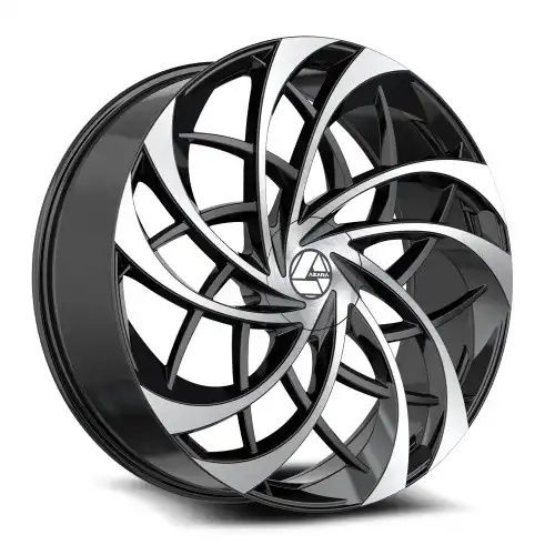 Azara AZA-540 Gloss Black & Machined 5x114.3/120 22R 8.5 74.1 38