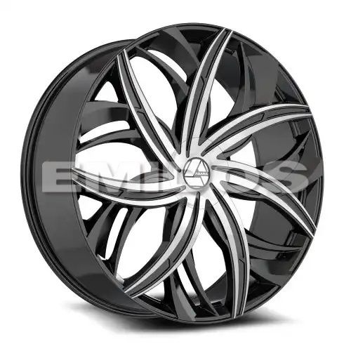 Azara AZA-541 Gloss Black & Machined 5x114.3/120 20R 8.5 74.1 35