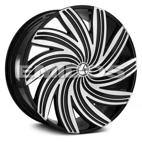 Azara AZA-502 Gloss Black & Machined 5x110/114.3 22R 8.5 74.1 38