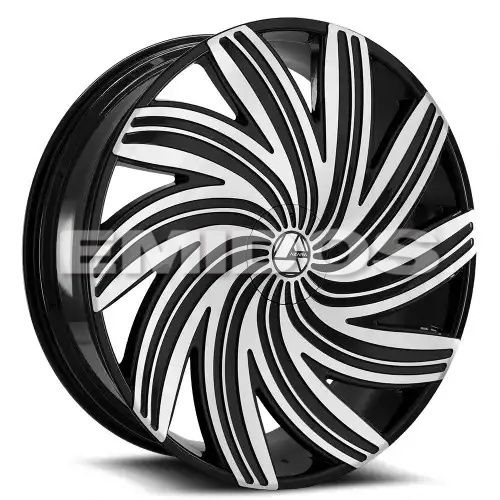 Azara AZA-502 Gloss Black & Machined 5x110/120 22R 8.5 74.1 38